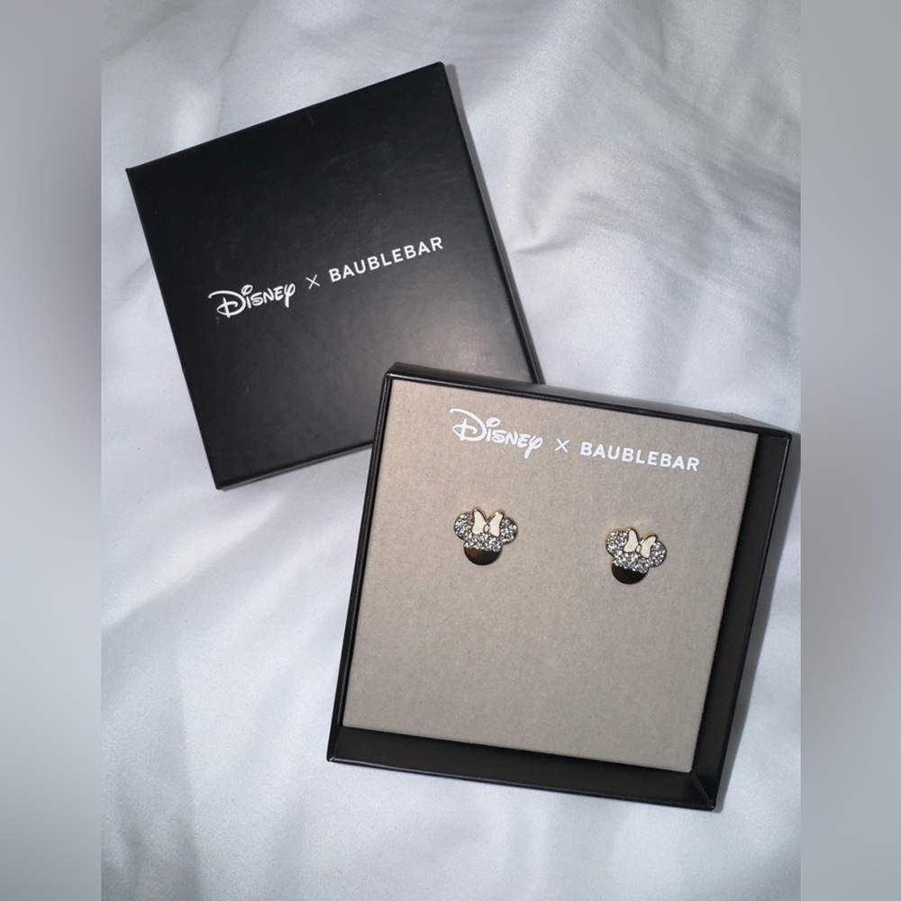Disney x BaubleBar Minnie Mouse Pavé Earrings